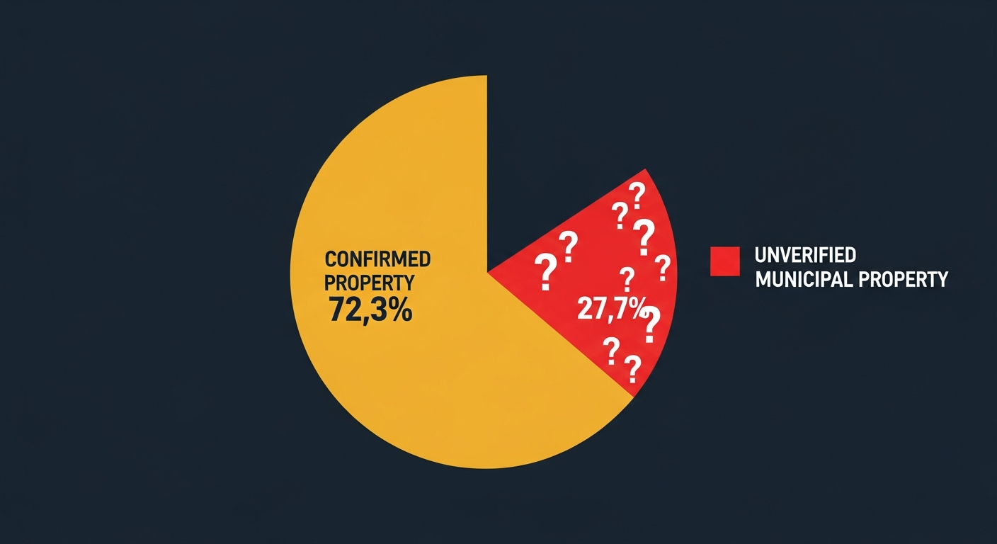 Pie chart confirmed vs unverified property