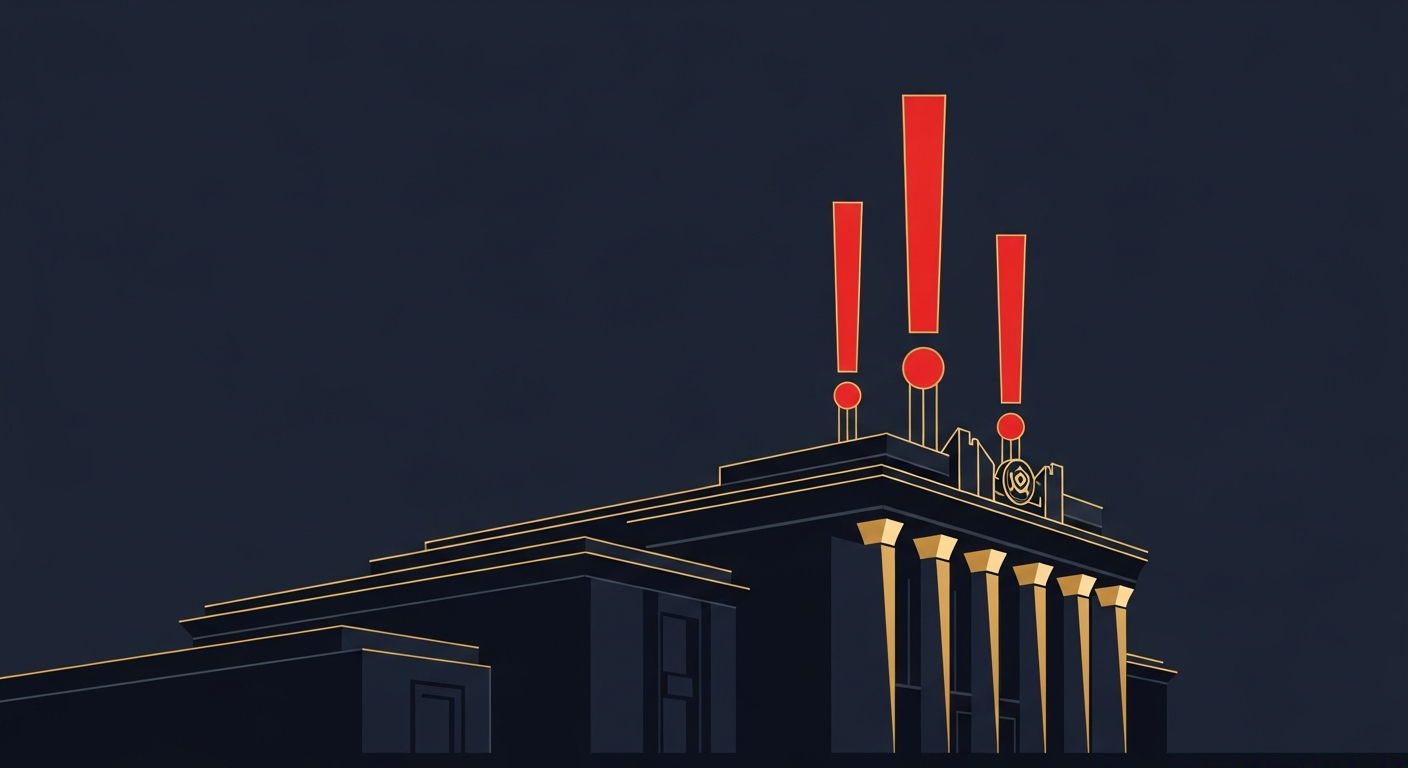 Cultural center with exclamation marks